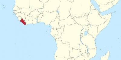 Mapa Libéria afrika
