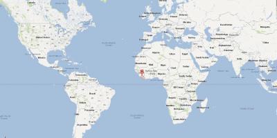 Libéria polohu na mape sveta