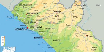Nakresliť mapu Libéria